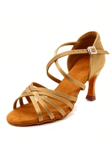 Pantofi de antrenament pentru dans modern Tango Latin pentru damă, cu tocuri înalte și tălpi moi, pantofi confortabili de antrenament pentru sala de bal