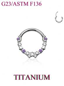 1pc Shiny Luxury! Multiple Zirconia Cool Link Design Unisex Nose Ring Earring, Fashionable Casual Eye-Catching Piercing Jewelry! - Multicolor - View 21