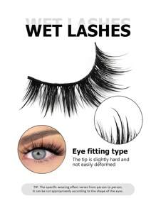 Asiteo 7 Pairs Fluffy Wispy False Eyelashes, Fairy Cartoon Style, Reusable, Beginner-Friendly False Lashes, Suitable For Anime, Cosplay, Gothic And Doll Makeup - رموش مانجا سبايكي "Spiky Manga" - مشاهدة 2