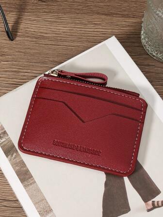 SOUTHLAND&KANGAROO 黑色字母钱包口袋钱包时尚男士超薄轻便便携式现金钱包身份证卡片零钱袋生日礼物青少年大学生中学生男士卡包钱包名片夹信用卡包女士迷你钱包卡片钱包