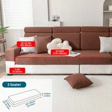 1pc Tea Leaves Jacquard Sofa Cover, All-Season Protective Slipcover, Stretchy & Machine Washable, Fits Single/Loveseat/3-4 Seater/Sectional Sofa Gifts Birthday Graduation