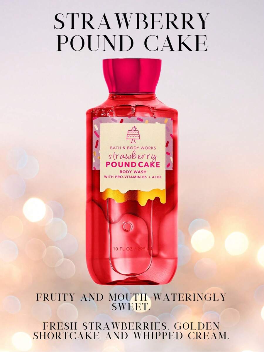 Bath & Body Works Bath And Body Works BBW Body Shower Gel Body Care Fragrance - 草莓磅蛋糕凝膠 - 查看 1