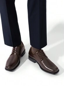 Men's Square Toe Elegance Classic Business Dress Shoes - Màu nâu Sô-cô-la - Xem 2