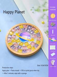 1 套 DIY 马赛克杯垫材料套件，手工制作杯垫耐热垫，创意贴纸工艺品，拼贴亲子早教，自制生日、周年纪念、礼物 - 1套diy手作材料包 - 查看 11