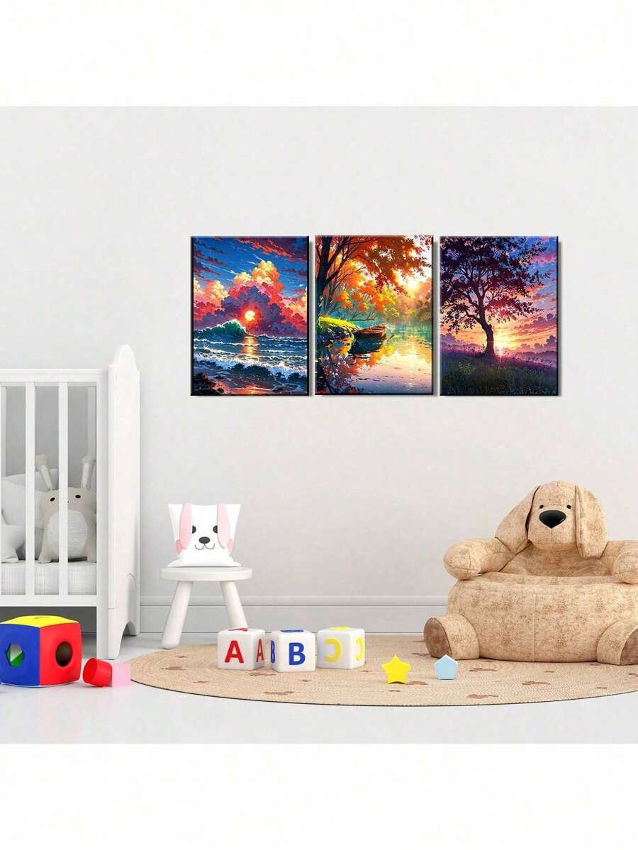 Kit 3 Decorative Frames Nature In Anime Stickers - Immediate Shipping - 02 - Xem 1
