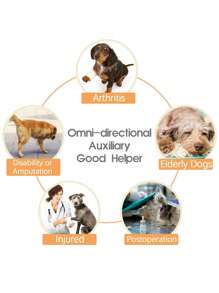 Arnés elevador ajustable para perros grandes, con acolchado suave, soporte para patas traseras para perros con discapacidad, lesiones en las articulaciones o de edad avanzada - Gris - Ver 6