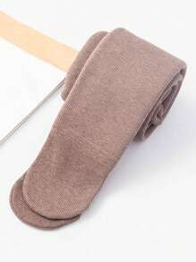 2 piezas Mallas cálidas para niñas, Leggings gruesos de unicolor, Pantalones clásicos casuales versátiles, suaves y cómodos, Adecuados para uso diario en otoño/invierno o como regalo de vacaciones