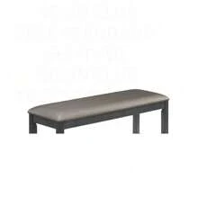 Modern 1pc Light Brown Seats Counter Height Bench Dining Room Wooden Fabric Upholstered Furniture Footrest,ChicFurnish8