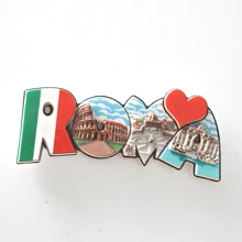 1 pieza Imán para frigorífico del Coliseo Romano, imán para frigorífico de la Torre Inclinada de Pisa, imán para frigorífico de un monumento emblemático de Roma, imán para frigorífico con estilo italiano, imanes decorativos y coloridos para el refrigerador, mejor decoración de cocina