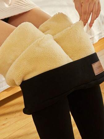 Leggings térmicos de cintura alta para mujer, prendas térmicas informales de uso diario para otoño/invierno