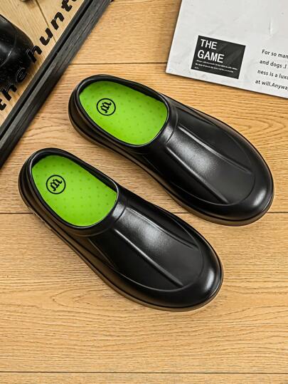 W 1 Pair Unisex Waterproof Anti-Slip Oil-Resistant Wear-Resistant One-Touch Chef Shoes, Suitable For Kitchen, Hotel, Food Factory