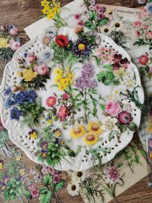 1 Gói 40 Miếng Dán Trang Trí Hoa Cây Bằng Vật Liệu PET Tự Làm - Một cỡ - Xem 1