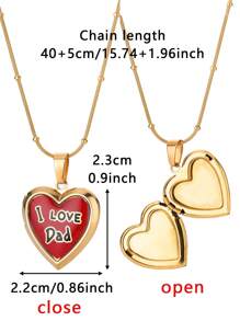 1 pièce Collier pendentif médaillon en forme de cœur personnalisé avec photo. Colliers personnalisés avec image de cœur. Chaîne ronde en acier inoxydable avec perles. Accessoires de bijoux personnalisés, idéaux pour cadeau pour maman, papa, amis, amoureux, famille
