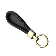 定制雕刻彩色编织绳汽车钥匙扣，新鲜冰淇淋色钥匙圈，高端绒面革绳 - 玫紅色 - 查看 5