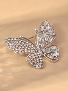 1pc Fashionable Western Style Bow-Knot Rhinestone Decor Pin Brooch, Party/Holiday Accessory Gift For Women - Multicolor - View 8