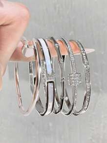 Camhanno 1 pièce de bracelet en acier inoxydable neutre délicat et polyvalent, parfait pour offrir à un ami