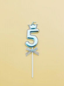 1 件金色和银色皇冠形数字生日蜡烛，可爱公主皇冠蜡烛，适用于新年派对庆祝彩色数字蜡烛、生日蜡烛、生日装饰、生日快乐、蛋糕蜡烛、房间装饰礼物毕业 - 彩色 - 查看 24