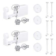 2-31pcs Body Septum Piercing Kit 14G 16G 18G 20G 22G Tools For Nose Tongue Lip Ear Eyebrow Belly Button Cartilage Tragus Industrial Barbell Helix Daith Piercing Jewelry Clamps