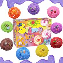 10 Pack Slime For Kids, Butter Slime Kit With Fruit Mold, Cloud Slime Kit, Slime Entertainment Party Favors Set - 彩色 - 查看 5