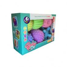 6pcs/Set Baby Sensory Balls, Colorful Soft Tactile Balls Toys, Infants Texture Grasping Ball, PVC Material, Birthday/Holiday Gift