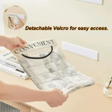 Wall-Mounted Grocery Bag Organizer - 6-In-1 Space-Saving Storage Rack For Kitchen/Laundry/Bathroom, Reusable Plastic Bag Dispenser With Net Design, Clutter Storage For Trash Bags/Socks/Toys/Clothes, Ideal Home Organization Solution
