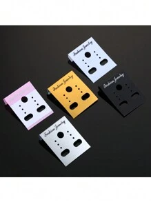 50/100 pièces Cartes de boucles d'oreilles 3 * 3,7 cm, porte-cartes en plastique, sac à bijoux, accessoire de décoration, étiquette de carte coréenne, transparent mat X19