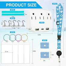 Carnival Cruise Ship Essentials 2025 Must Haves Packing List Kit,Cruise Luggage Tags,Magnetic Hooks,Lanyard For Ship Cards,Power Strip,Towel Bands,Nausea Wrist Bands Cruise Accessories All Cruise Line