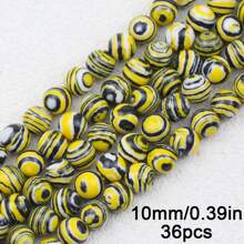 4/6/8/10mm 彩色合成碧玉圆珠，适用于 DIY 珠宝、手链、项链、服装配饰、装饰 - 孔雀石珠 - 查看 36