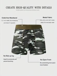 Novelty Men's Shorts, Sports Casual Fashion Camouflage Men's Short Printed Boxer Briefs