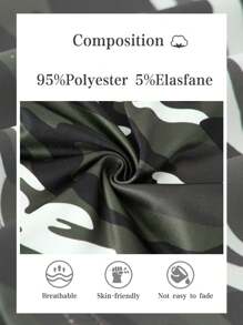 Novelty Men's Shorts, Sports Casual Fashion Camouflage Men's Short Printed Boxer Briefs