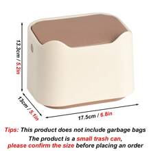 1 Set Mini Basurero Cerrado para Mascotas con Tapa y Bolsas de Basura, Diseño Compacto de Apertura a Presión para Limpieza de Mascotas, Adecuado para Todas las Estaciones