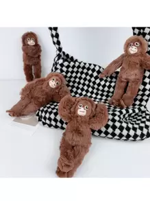 毛绒猴子吊坠、大猩猩包饰物、钥匙扣 - 彩色 - 查看 2