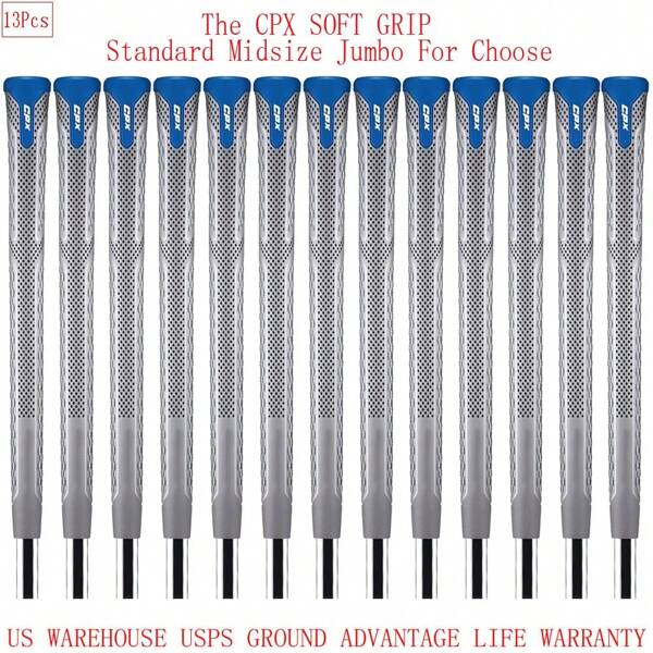 13Pcs Golf Club Grip Golf Grip CPX TPE Rubber Golf Grip Anti-Slip Softest Grip US Warehouse With Fast Free Shipping