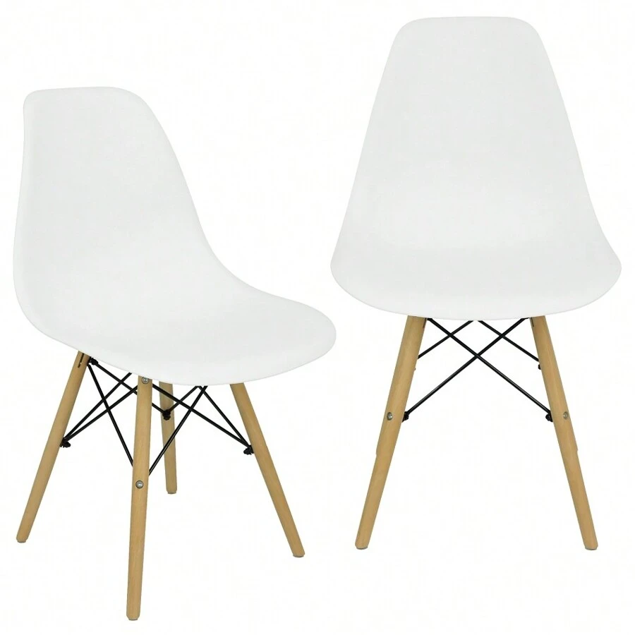 LIANTO CASA E DECOR Set Of 2 Chairs Dining Table Set Kitchen Charles Eames Eiffel Wood - Xem 1
