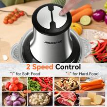1.8L Electric Meat Grinder, Stainless Steel Bowl, 4 Sharp Blades, 2 Speeds For Chopping Meat, Garlic And Other Ingredients, 500W Electric Chopper, Detachable And Easy To Clean - Phích cắm loại C của EU (220-240V) - Xem 3