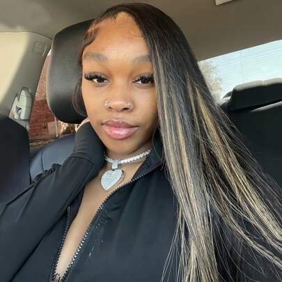 Highlight Blonde Straight Lace Front Wigs Human Hair Pre Plucked 180% Density 13x4 Transparent Lace Front Straight Wigs Black And Blonde Human Hair Brazilian Remy Human Hair Wig