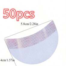 50 件装防脱色唇部化妆残留保护垫眼影眼线眼影垫贴纸涂抹工具垫 - 彩色 - 查看 7