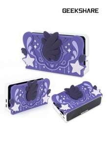GeekShare 1 Ốp lưng bảo vệ silicon hình ngôi sao màu hồng tương thích với Switch/Switch OLED Dock - Màu tím - Xem 1