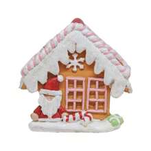 Snowman, Santa Claus And Ceramic House With 1 LED - 小房子19x7x9 - 查看 2