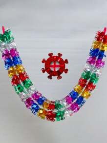 Colorful Christmas Decals, Ribbon Decorations, Ceiling Decorations, And Home Decor Arrangements,Christmas - Multicolor - View 4