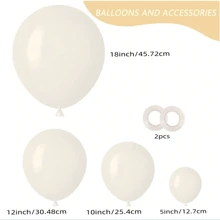 5 Inch, 10 Inch, 12 Inch, And 18 Inch Pearl White Balloons, Matte White Balloons, Round Pearl White Latex Balloons, Retro Color Balloons Suitable For Weddings, Birthdays, Christmas Anniversaries, Background White Themed Parties, Arched Decorations