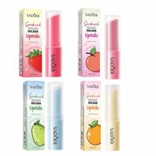 SADOER 4 Pacotes Conjunto de Presente, Sabor de Frutas de Sanduíche Especial Bálsamo Labial de Ácido Hialurônico com Variação de Temperatura para Lábios Secos e Escuros - Hidratante e Nutritivo, Acabamento Brilhante, Hipoalergênico, Adequado para Todos os Tipos de Pele - Multicolorido - Visão 13
