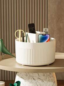 Desktop Swivel Organizer Cosmetic Brush Organizer Tube Cosmetic Shelf Desk Dresser Eyeshadow Brush Storage 5 Slots Can 360° Swivel Desktop Decorative Organizer Desktop Storage Pen Organizer Stationery Supplies Cute Pens Cups Jars For Office School Home Art Supplies