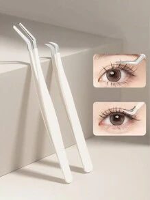 Bộ 2 nhíp nối mi chuyên nghiệp chính xác dành cho dụng cụ gắn mi giả Nhíp nối mi DIY Nhíp nối mi cong Lông mi, Bộ dụng cụ dùng trong thẩm mỹ viện dành cho người mới bắt đầu và thợ nối mi chuyên nghiệp Dễ dàng gắn và tháo mi 1 CÁI/2 CÁI - Nhiều màu - Xem 2