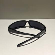 Men Women Y2k Oval Silver Black Hipe Rapper Style - 黑色 - 查看 4