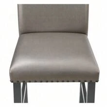 Modern 1pc Light Brown Seats Counter Height Bench Dining Room Wooden Fabric Upholstered Furniture Footrest,ChicFurnish8