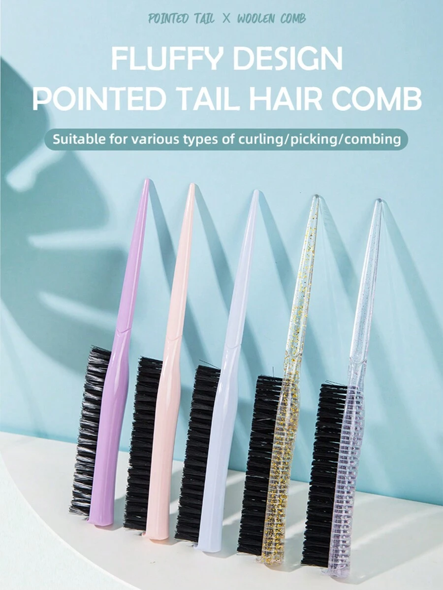 Lược đánh rối 3 hàng, Lược chải tóc xoăn bồng bềnh, Lược nhựa tạo kiểu tóc chuyên nghiệp 1/7 chiếc, Lược chải 3 hàng, Lược tạo phồng, Dụng cụ tạo kiểu tóc hàng ngày tại tiệm làm tóc, Lược đánh rối, Lược tẩy tế bào chết da đầu, Lược gỡ rối Flex, Lược chải, Lược tạo kiểu tóc, Lược chải tóc bằng nylon dành cho phụ nữ - Quà tặng Giáng sinh