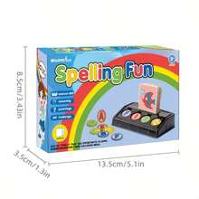 互动记忆和英语学习棋盘游戏 - 教育思维玩具，英语词汇学习游戏卡拼图桌面游戏，彩色卡片，耐用 ABS 材料 - 彩色 - 查看 3