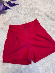 REED Women's Shorts With Zipper Details On The Front And Elastane At The Waist - Màu Hồng Tươi - Xem 1