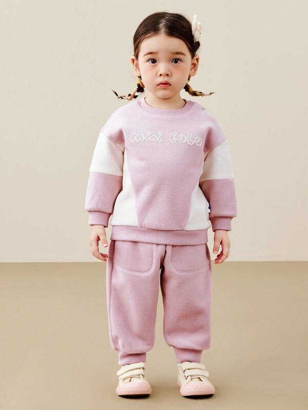 mini bala Antistatisches Fleece Sweatshirt Set, bequem für Jungen und Mädchen